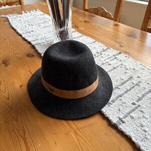 Brown Felt Hat with Tan Band from San Diego Hat Company